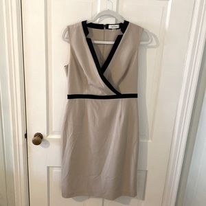 Calvin Klein, beige and black, size 4 dress.